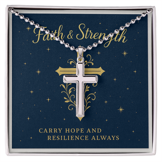 Faith & Strength Artisan Cross Necklace