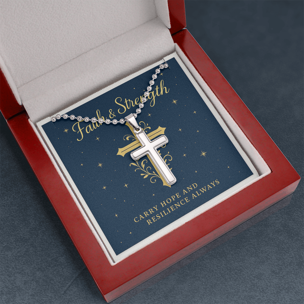 Faith & Strength Artisan Cross Necklace