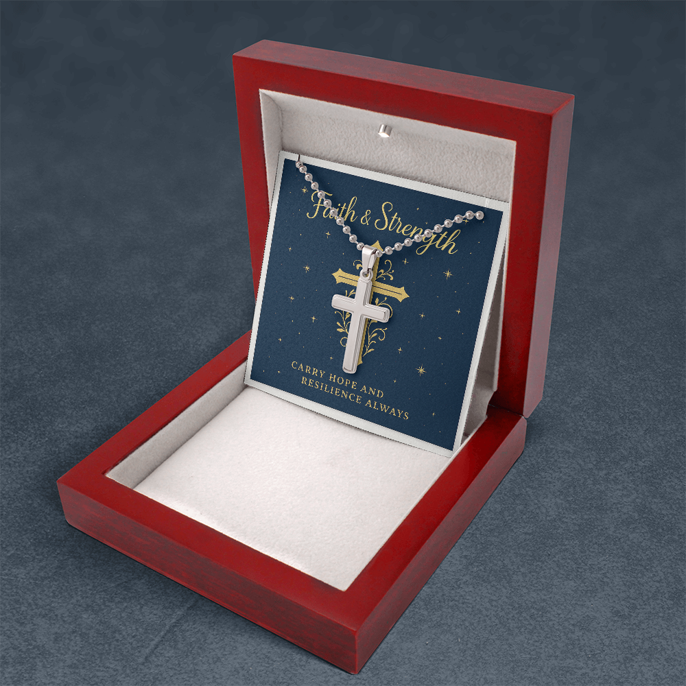 Faith & Strength Artisan Cross Necklace