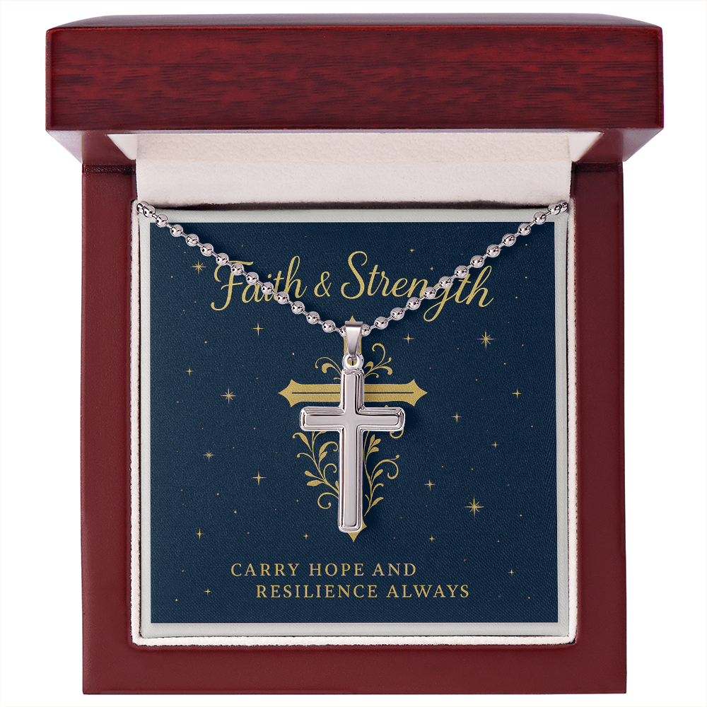 Faith & Strength Artisan Cross Necklace
