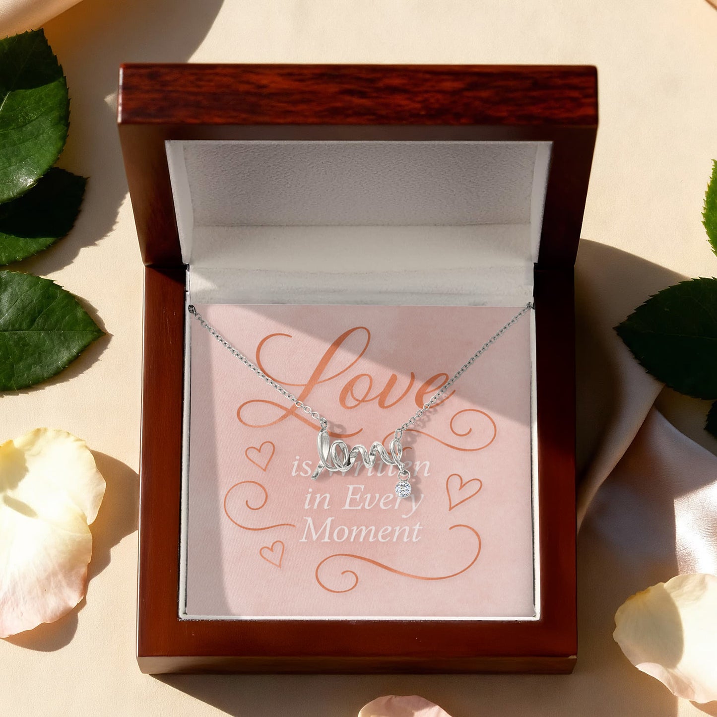 Love is Written Script Necklace