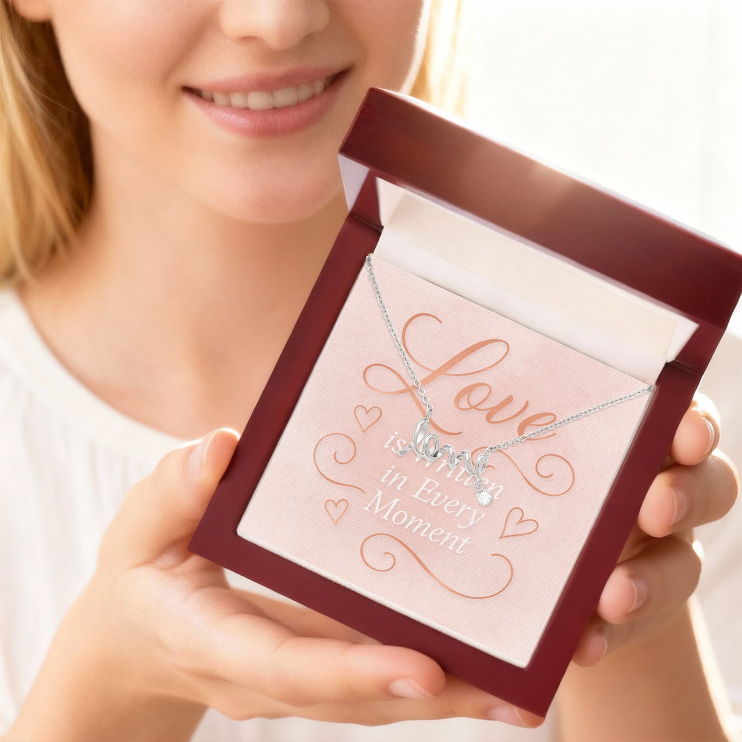 Love is Written Script Necklace