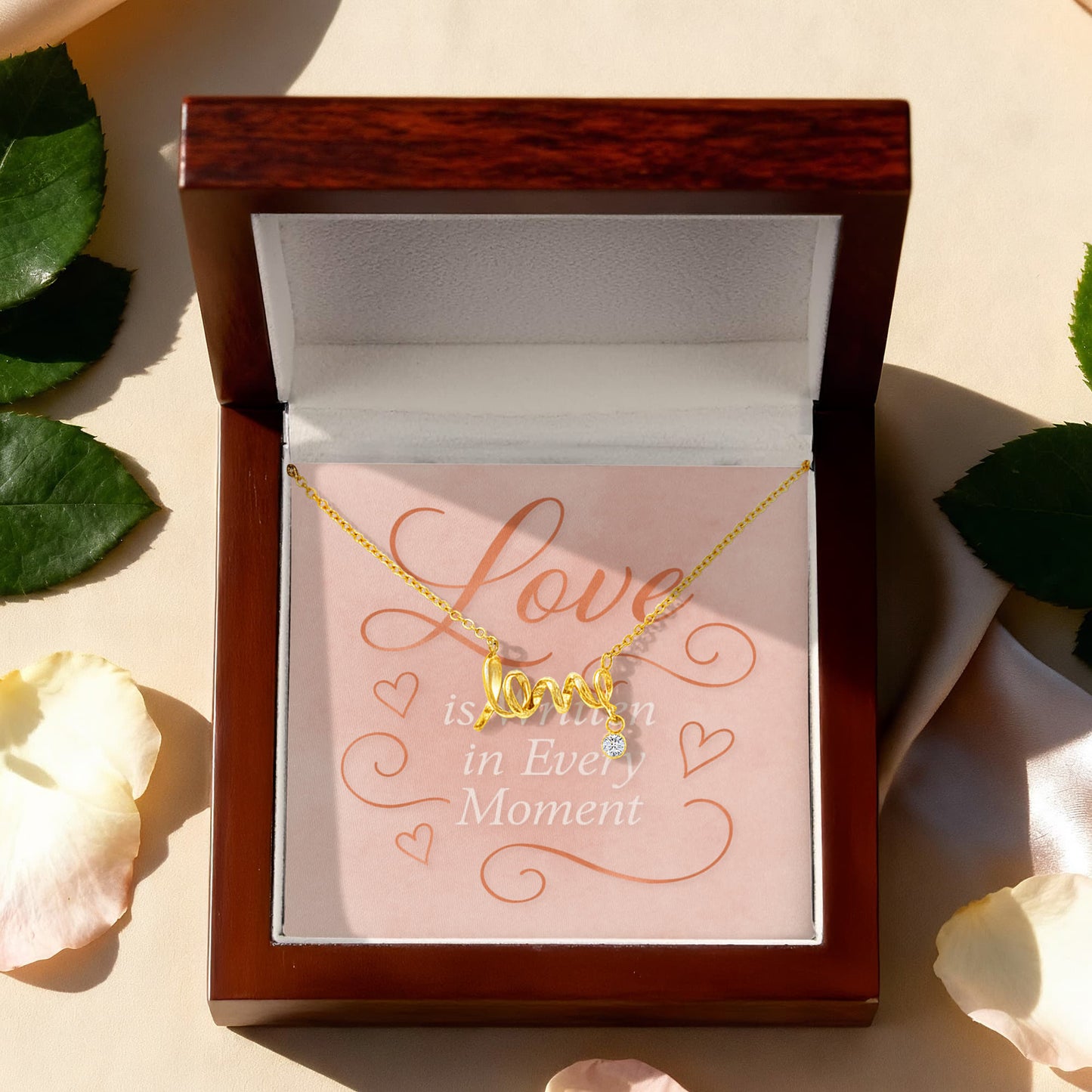 Love is Written Script Necklace