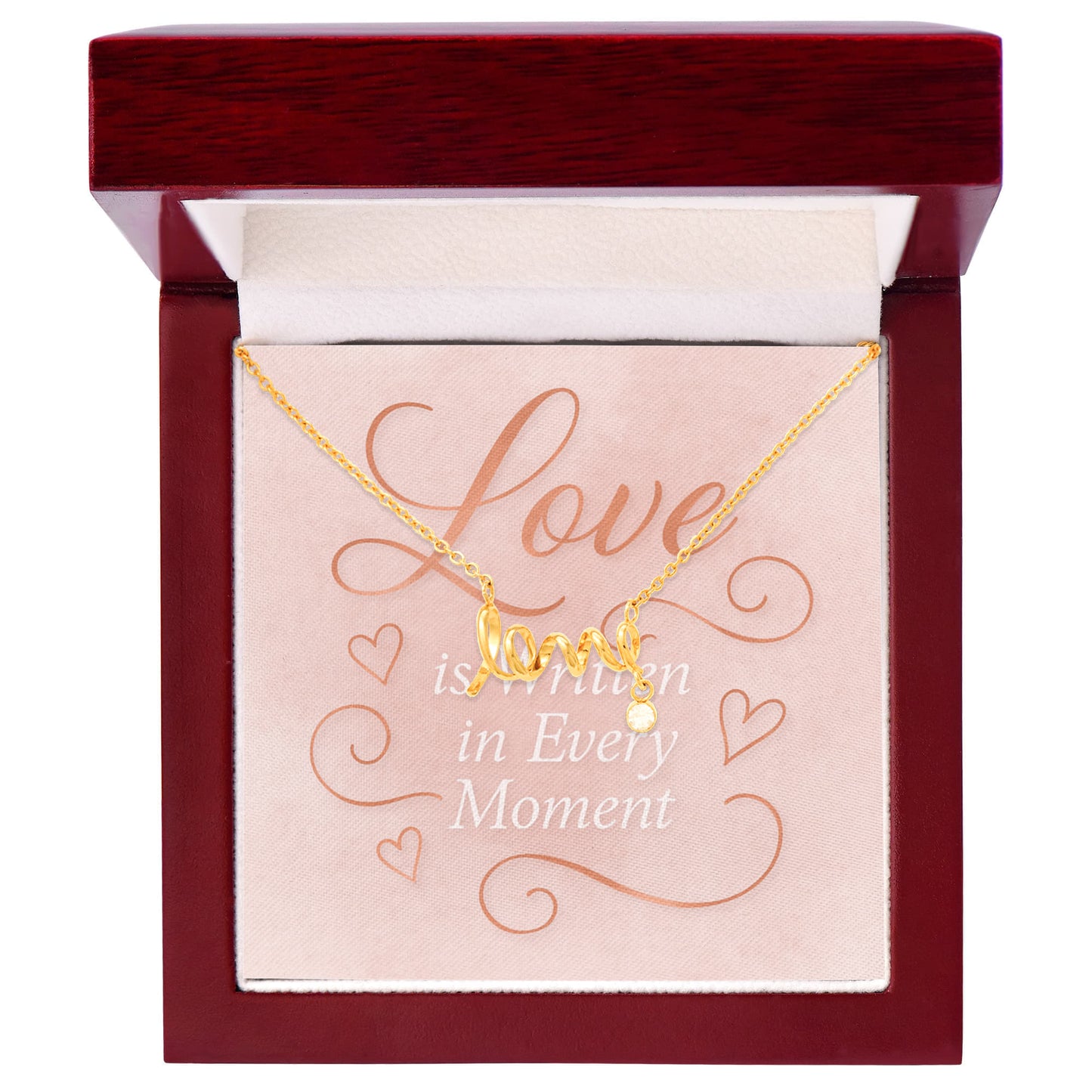 Love is Written Script Necklace