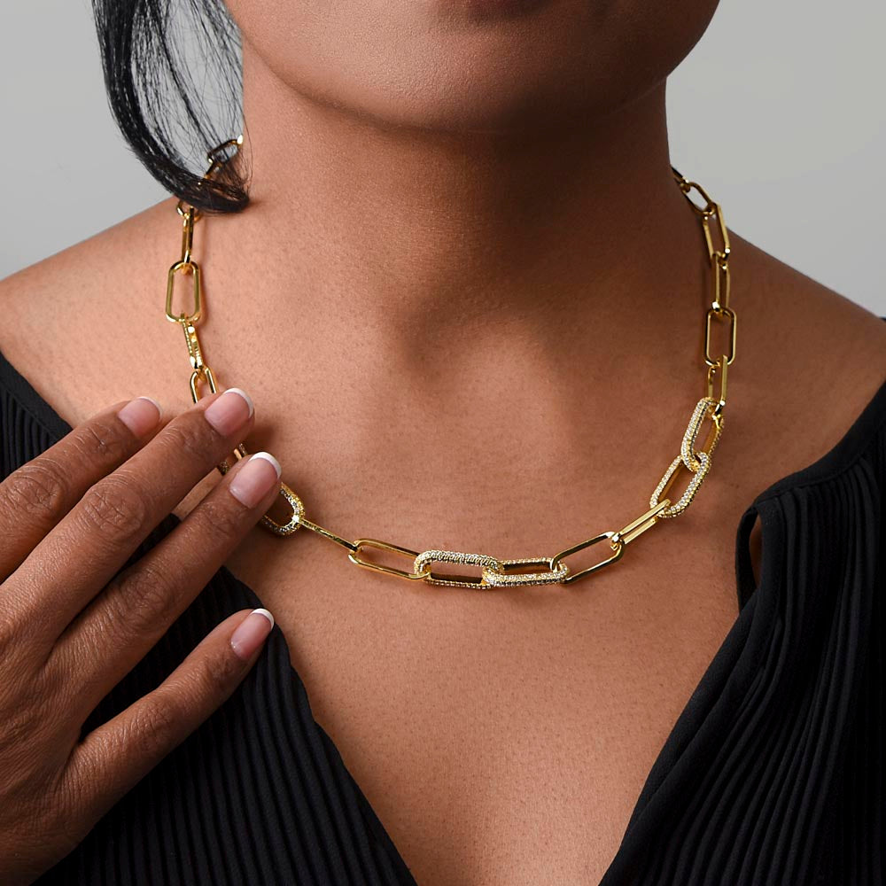 Bold & Brilliant Paperclip Chain Necklace