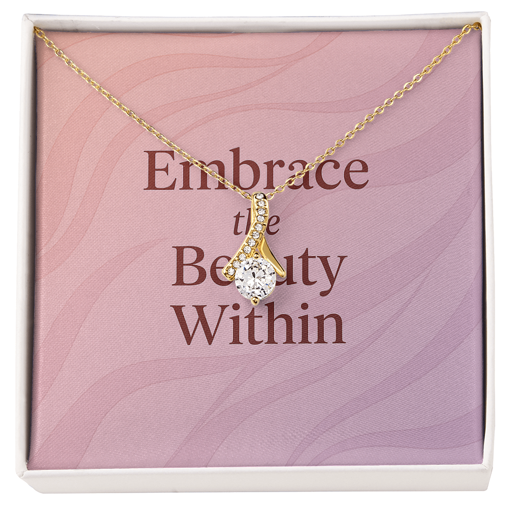 Alluring Beauty Ribbon Necklace