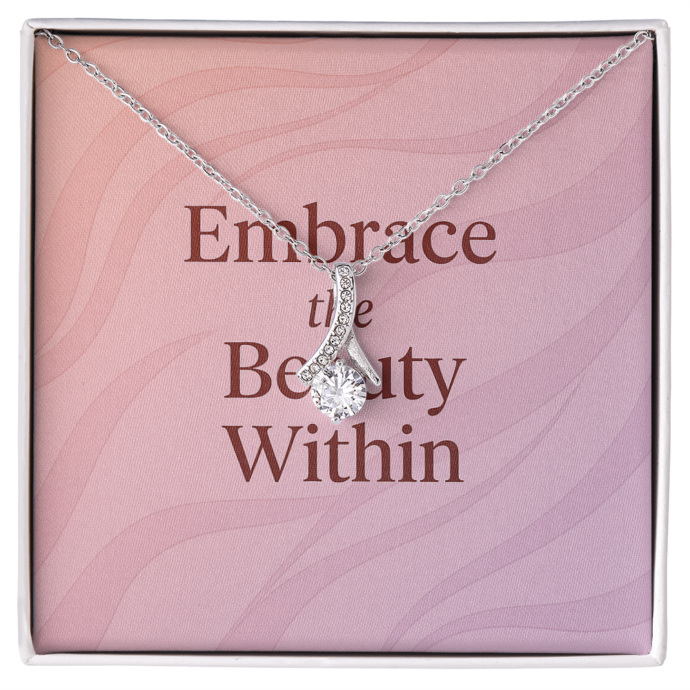Alluring Beauty Ribbon Necklace