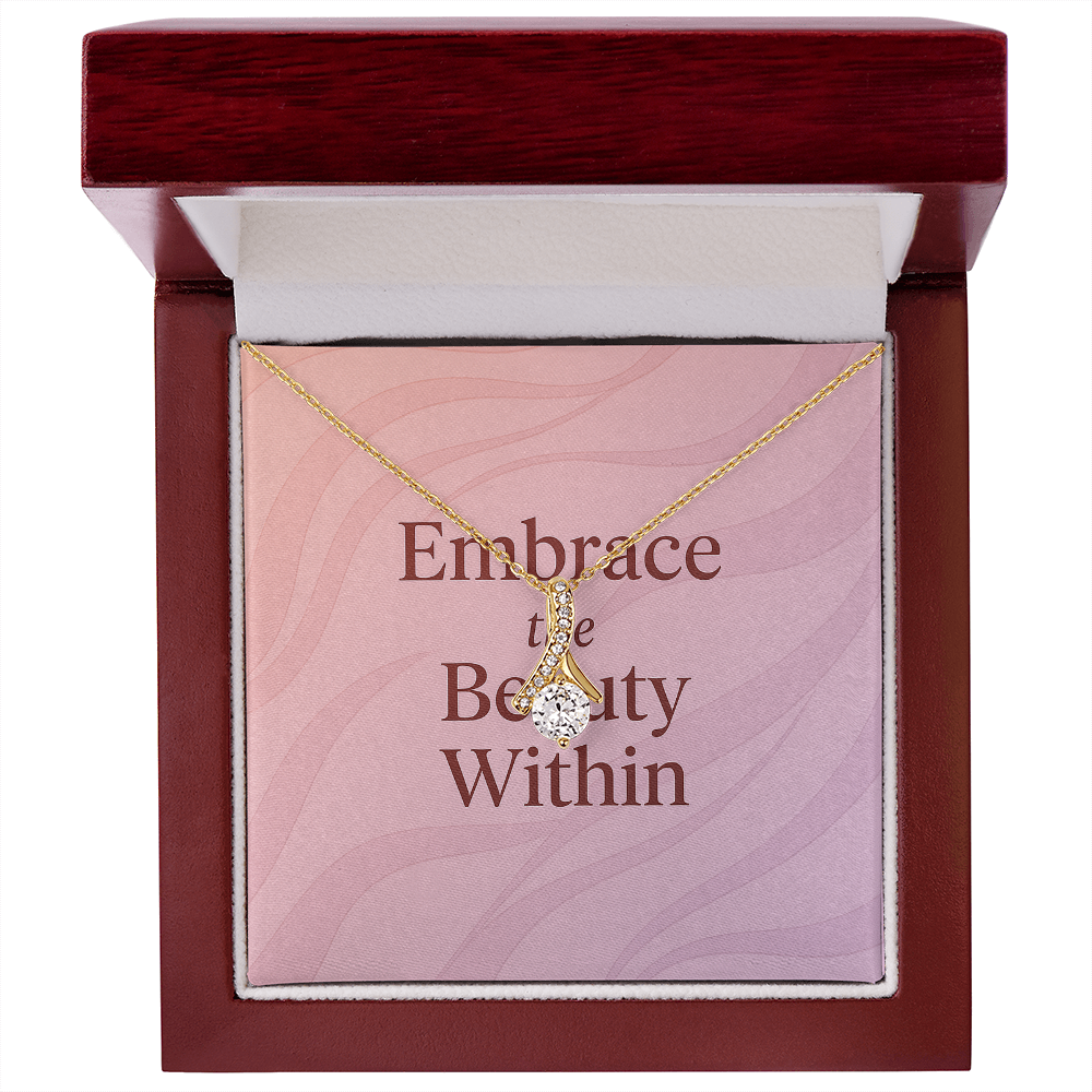 Alluring Beauty Ribbon Necklace