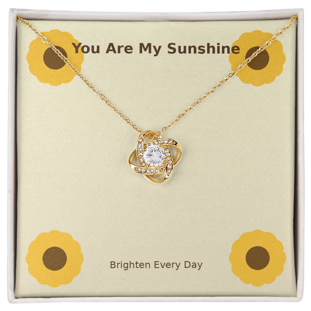 You Are My Sunshine – Sunflower Love Knot Necklace