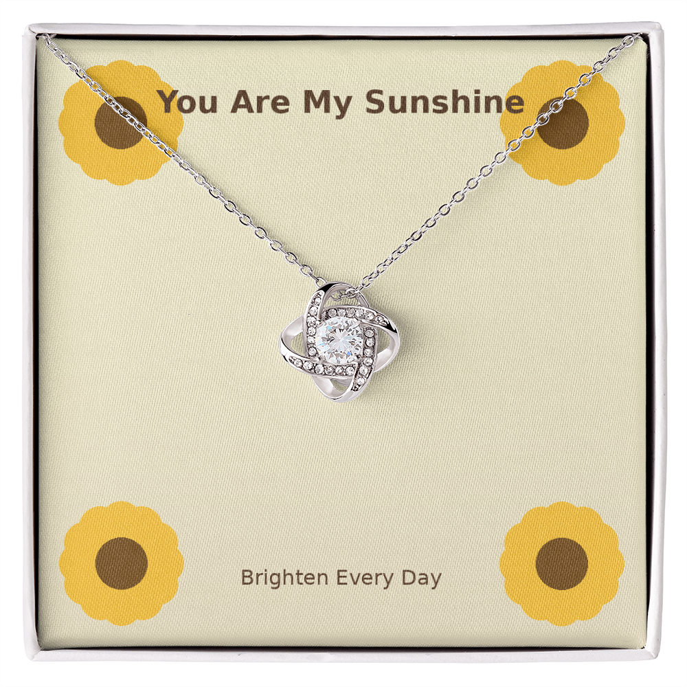 You Are My Sunshine – Sunflower Love Knot Necklace
