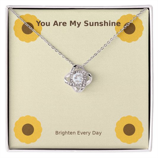 You Are My Sunshine – Sunflower Love Knot Necklace