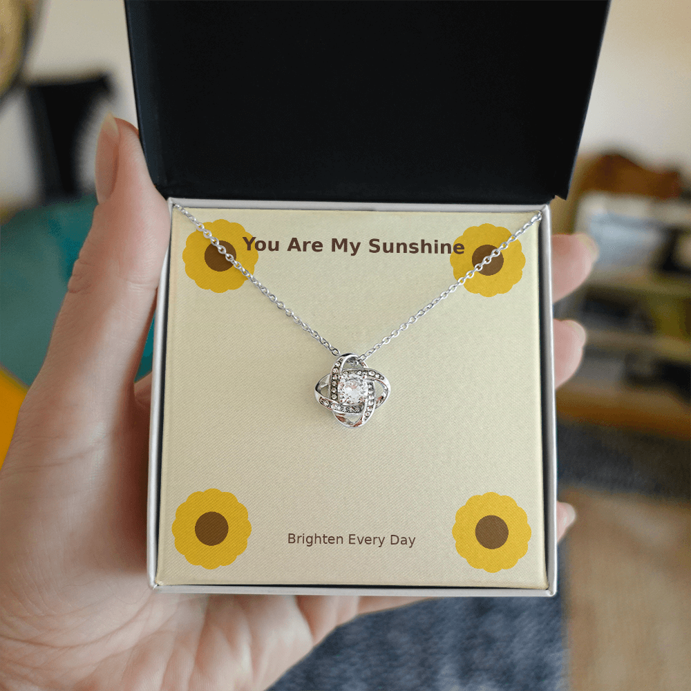 You Are My Sunshine – Sunflower Love Knot Necklace