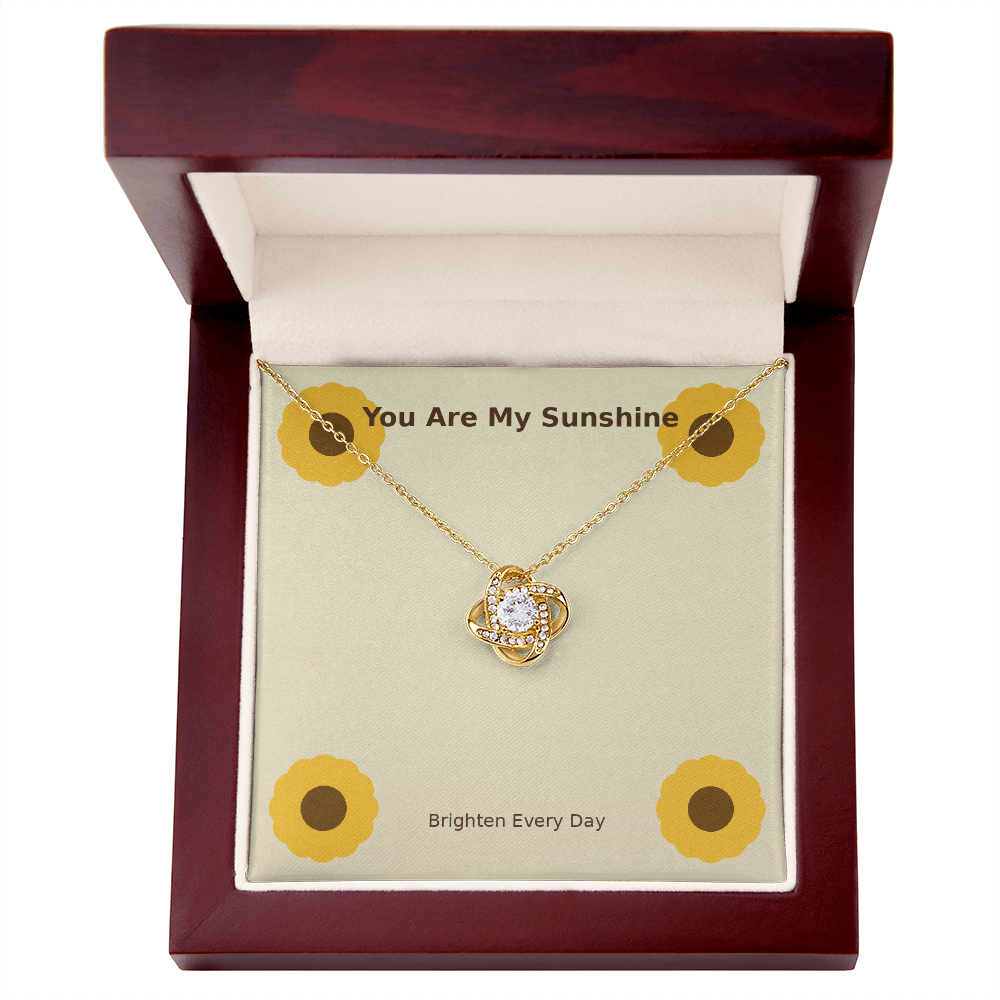 You Are My Sunshine – Sunflower Love Knot Necklace