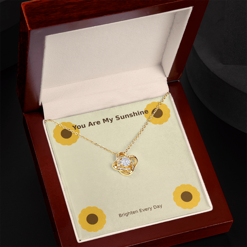 You Are My Sunshine – Sunflower Love Knot Necklace