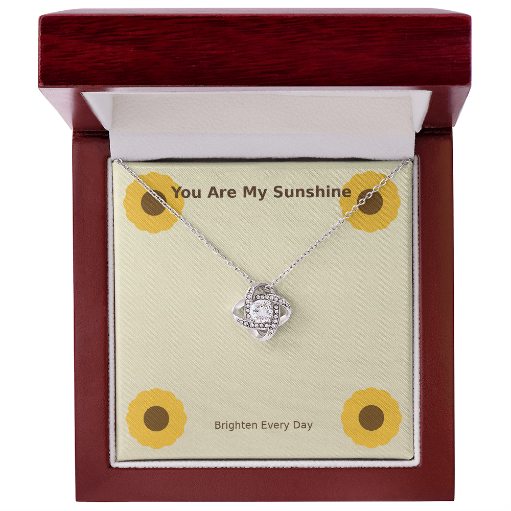 You Are My Sunshine – Sunflower Love Knot Necklace