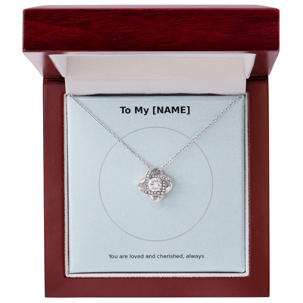 Custom Name – Love Knot Necklace