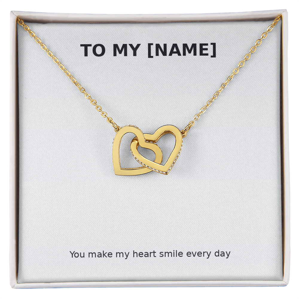 Custom Name – Interlocking Hearts Necklace