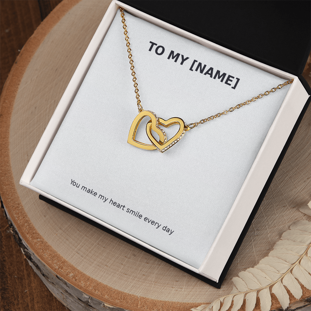 Custom Name – Interlocking Hearts Necklace