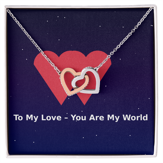 Interlocking Hearts Necklace – To My Love