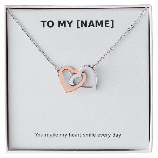 Custom Name – Interlocking Hearts Necklace