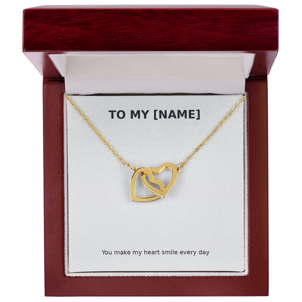 Custom Name – Interlocking Hearts Necklace