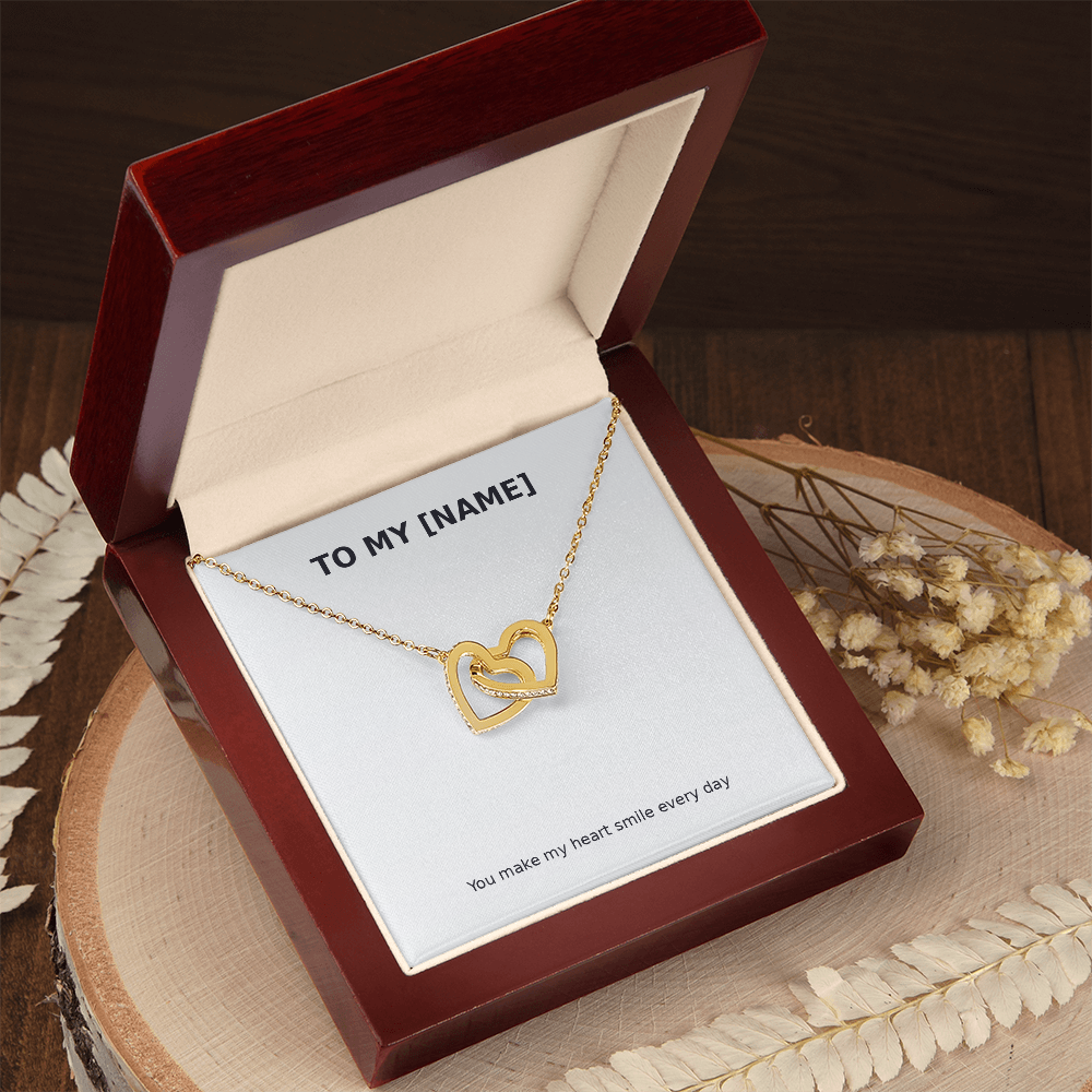 Custom Name – Interlocking Hearts Necklace