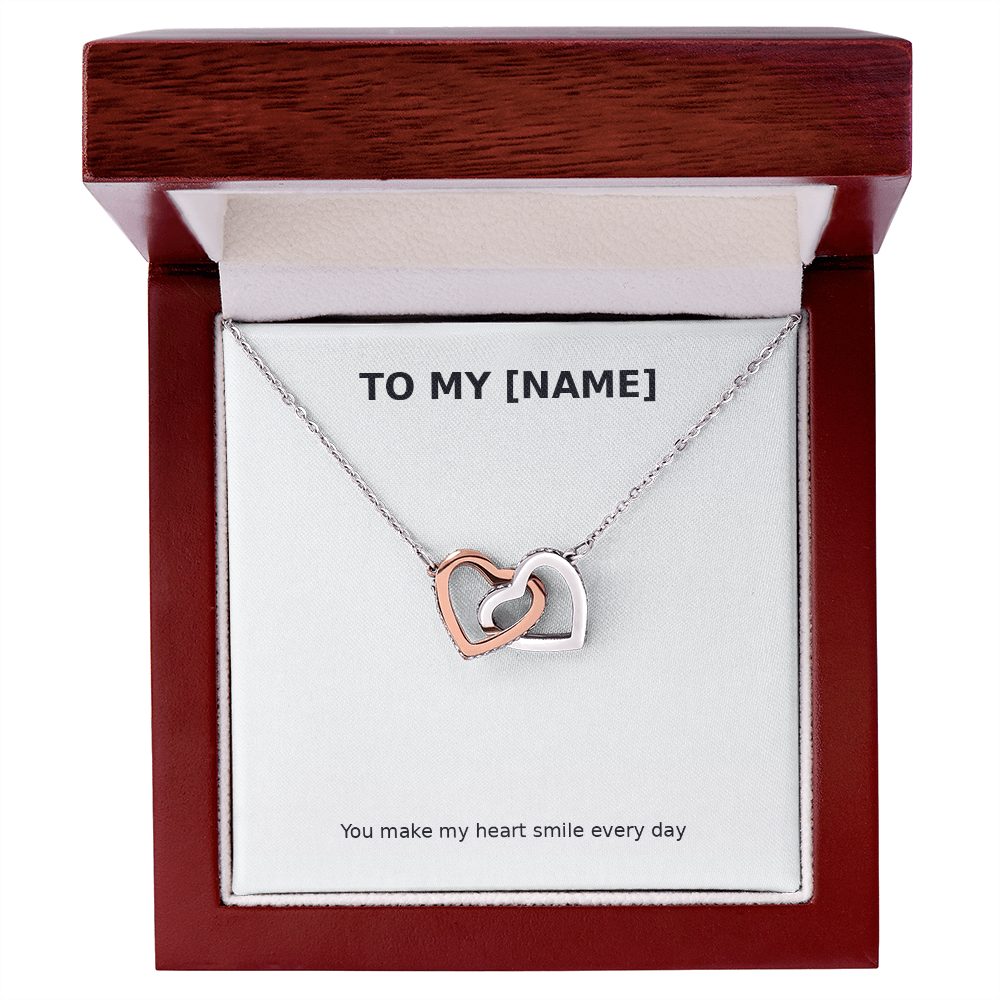 Custom Name – Interlocking Hearts Necklace