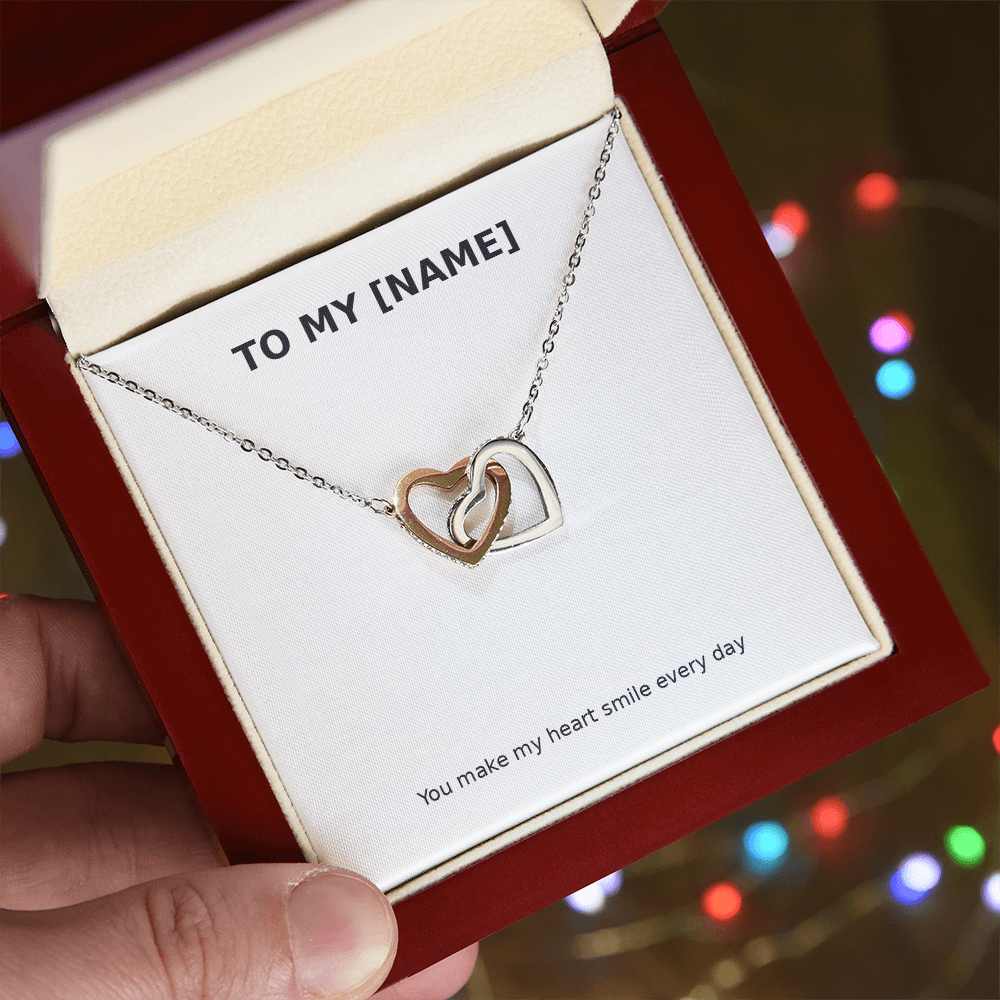 Custom Name – Interlocking Hearts Necklace