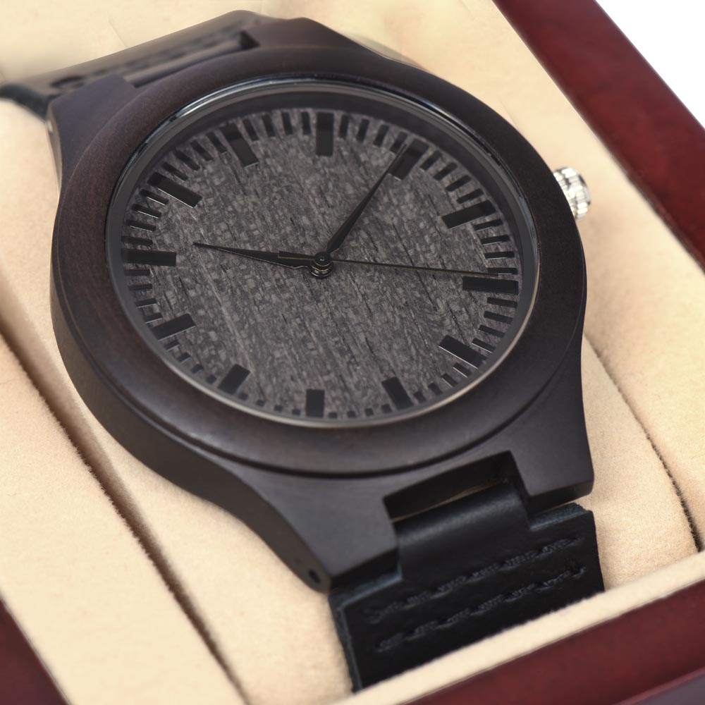 Custom Name – Cosmic Wooden Watch (Time Spent With You)