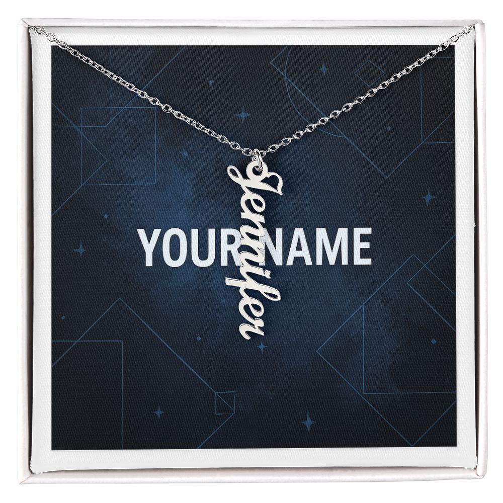 Personalised Vertical Name Necklace for Men