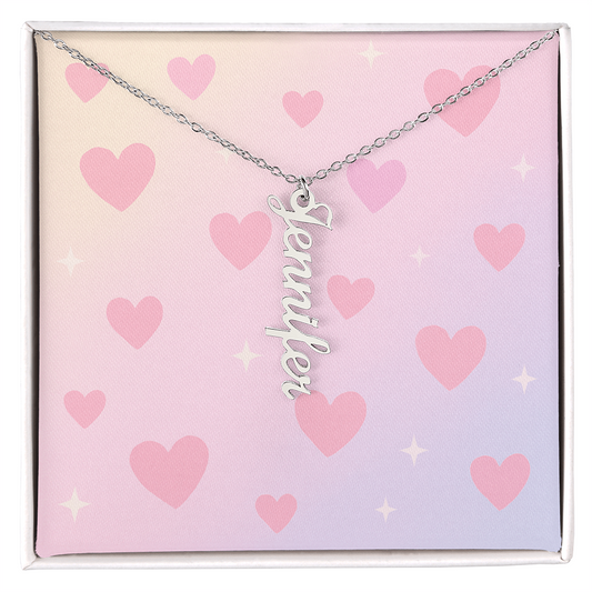 Personalised Vertical Name Necklace