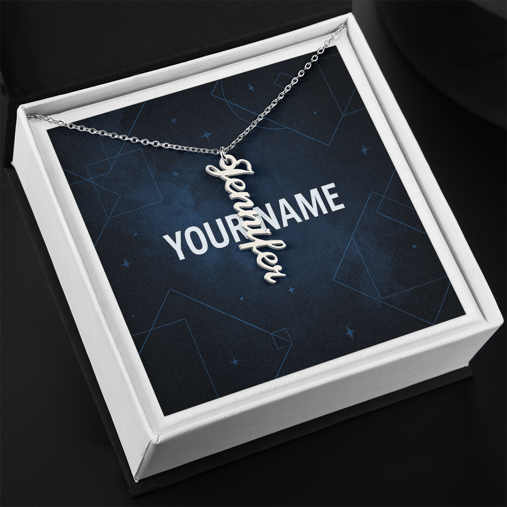 Personalised Vertical Name Necklace for Men