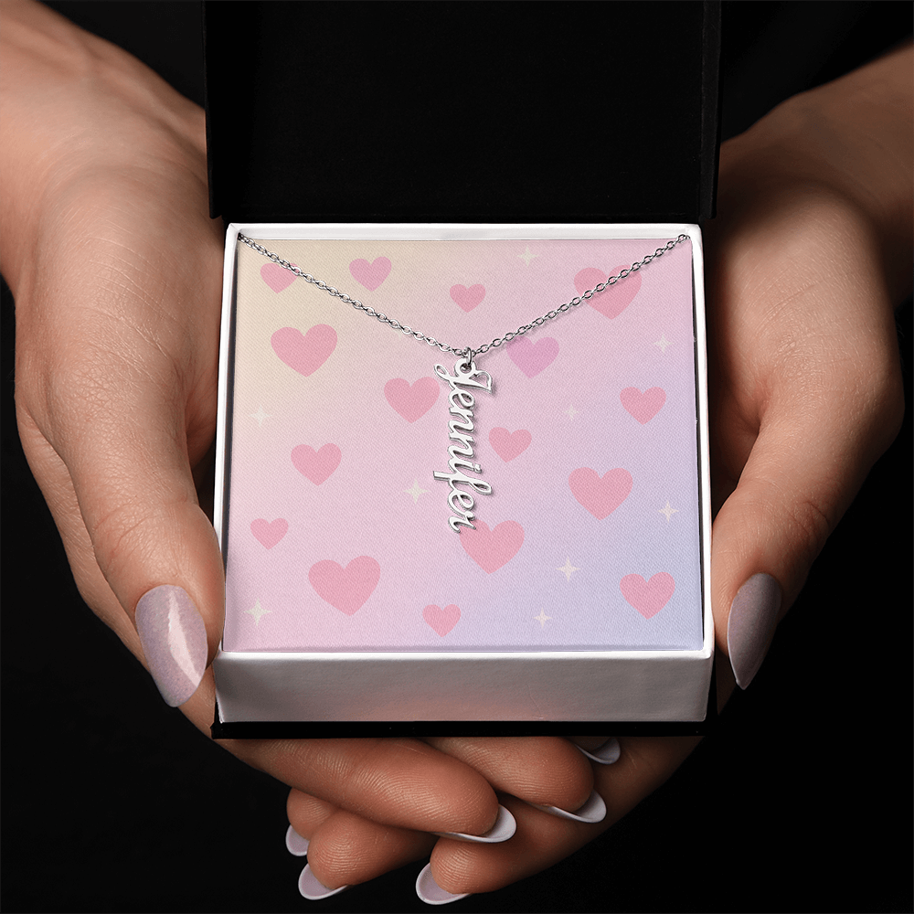 Personalised Vertical Name Necklace