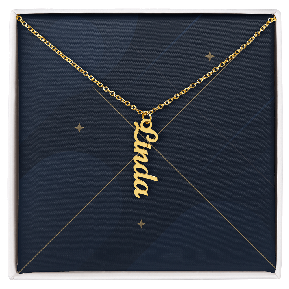 He/Him Pronoun Vertical Name Necklace