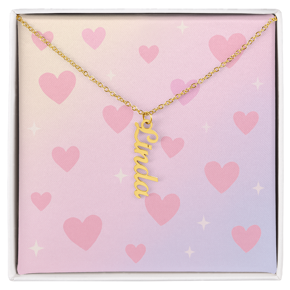 Personalised Vertical Name Necklace