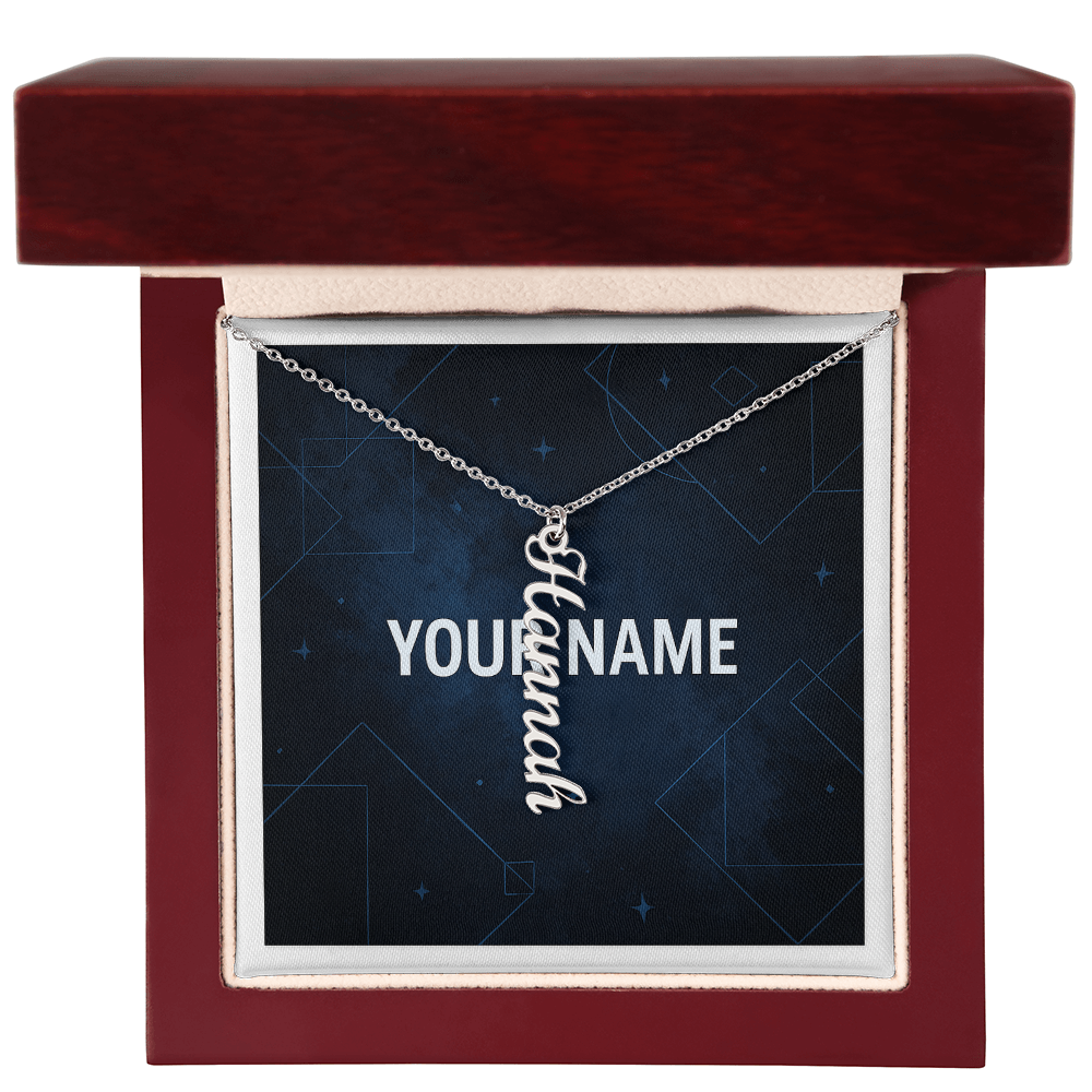 Personalised Vertical Name Necklace for Men