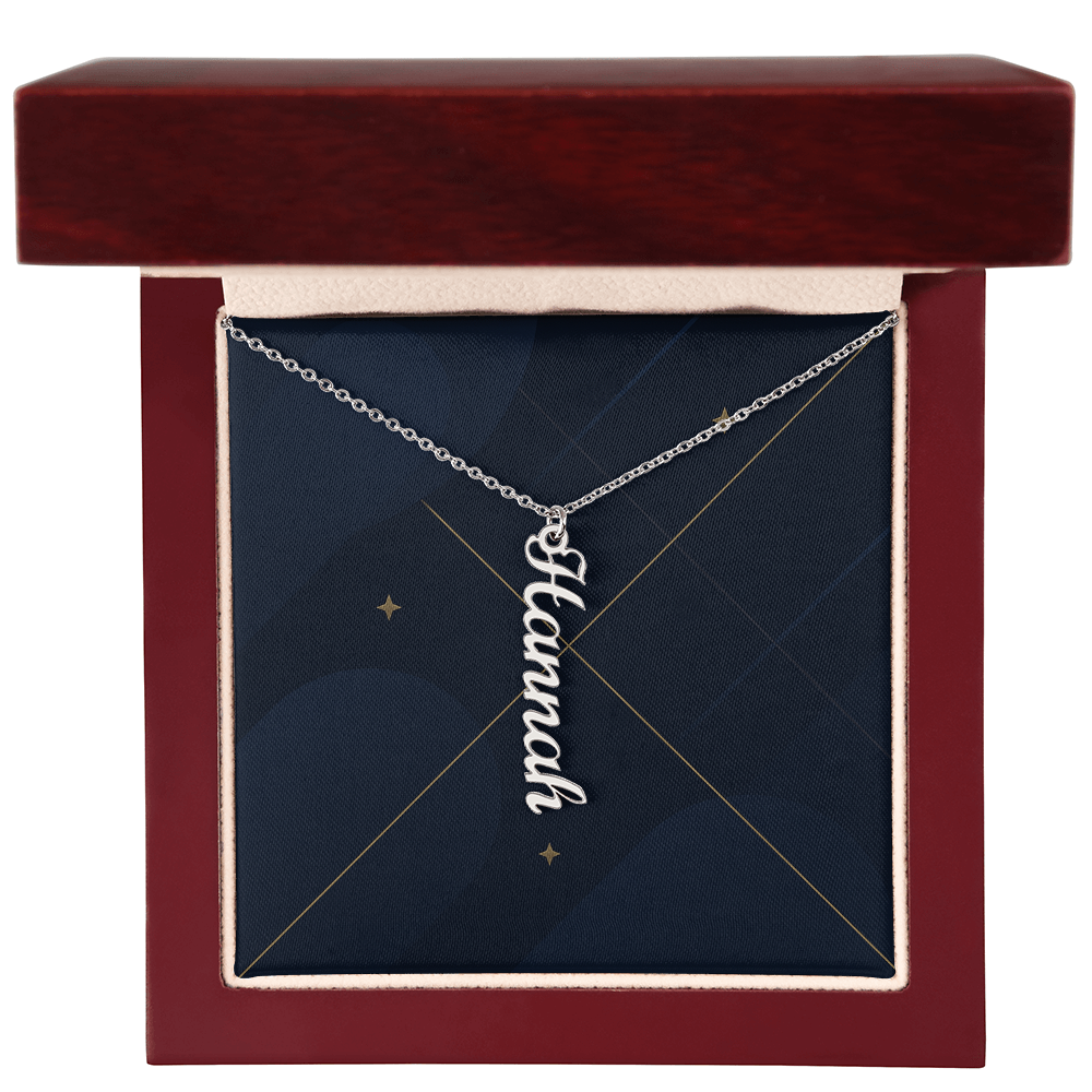 He/Him Pronoun Vertical Name Necklace