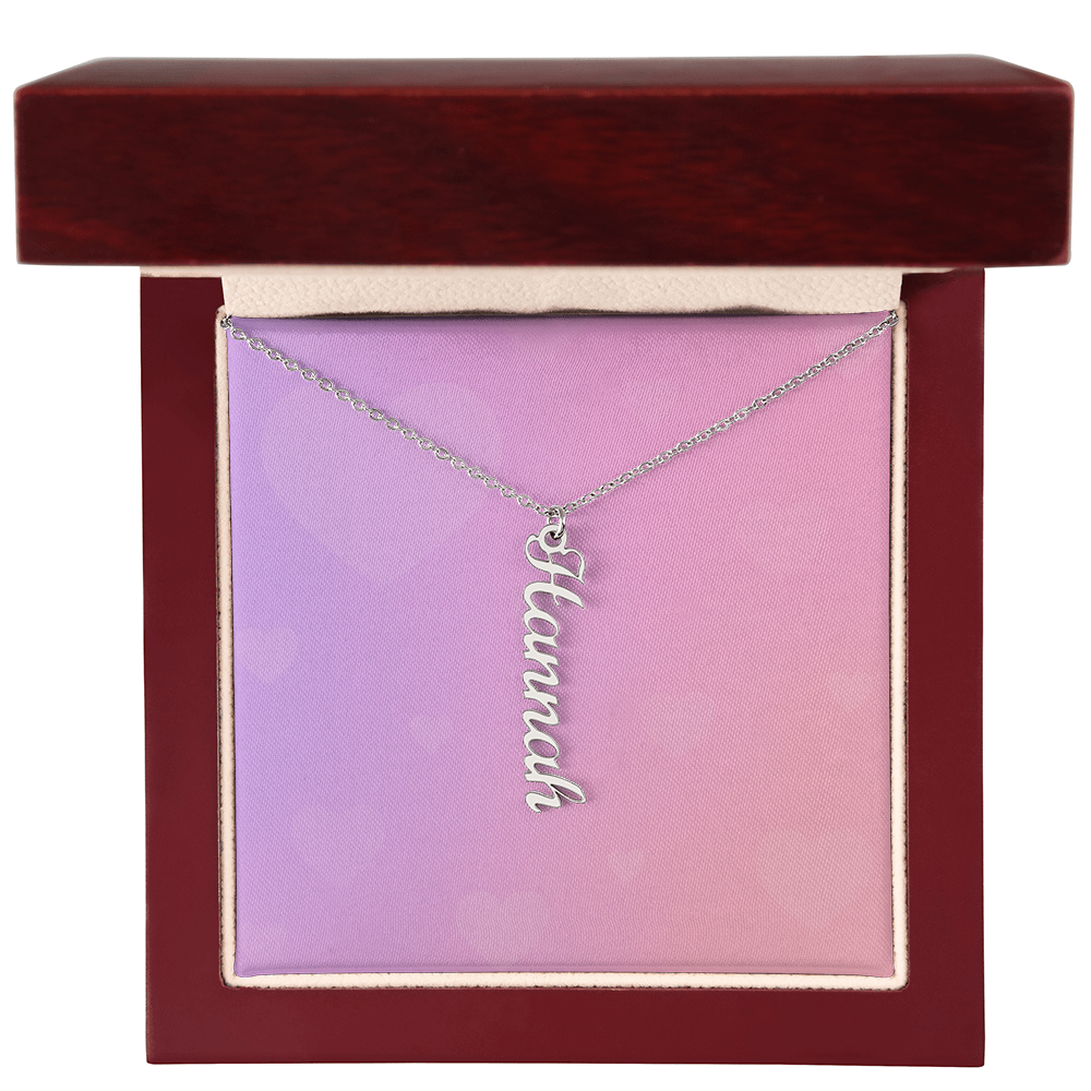 She/Her Pronoun Vertical Name Necklace