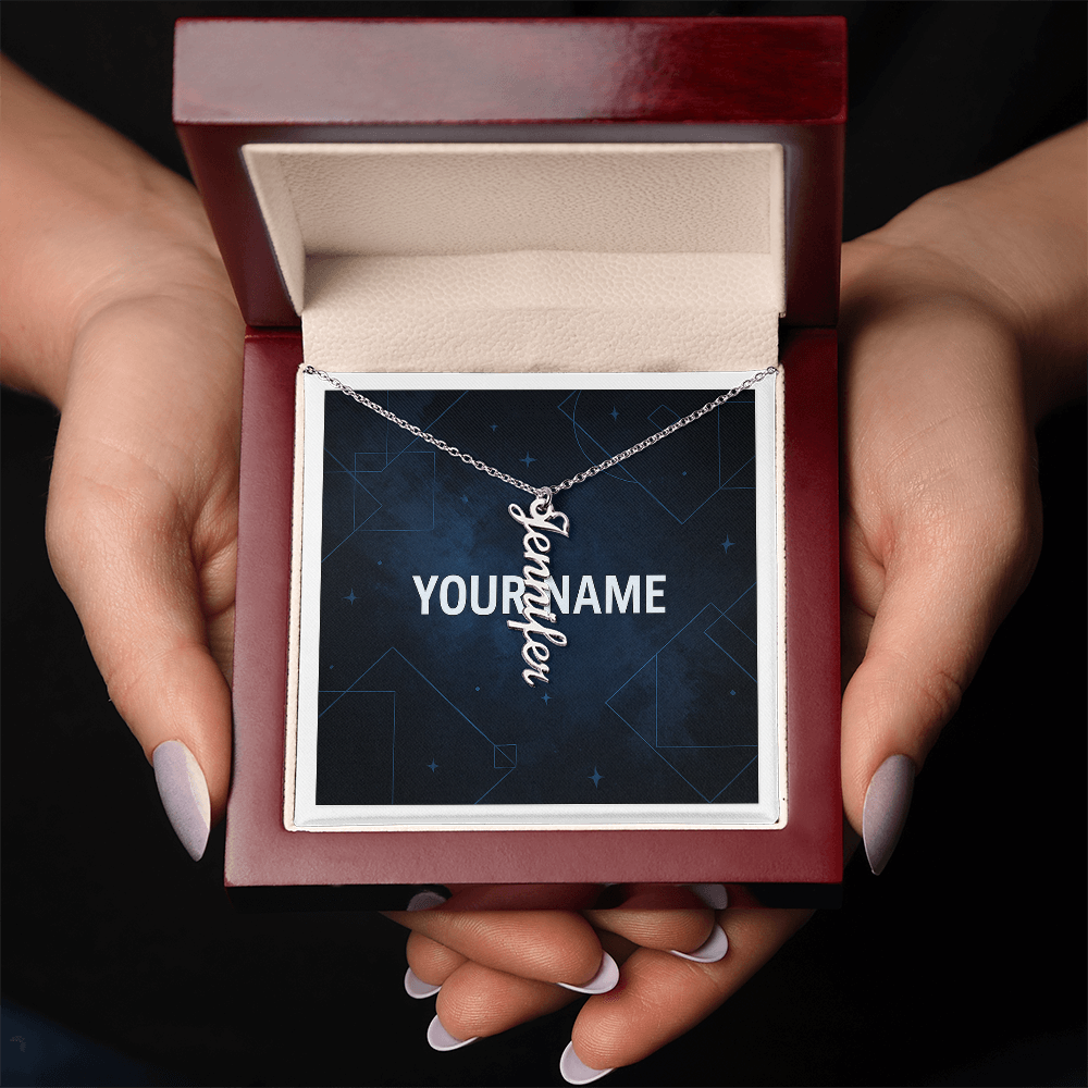 Personalised Vertical Name Necklace for Men