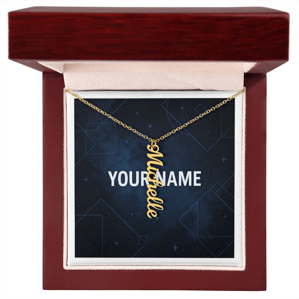 Personalised Vertical Name Necklace for Men