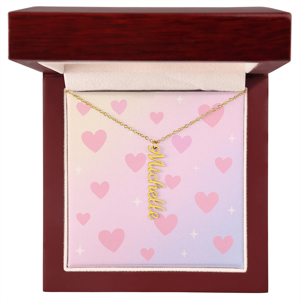 Personalised Vertical Name Necklace