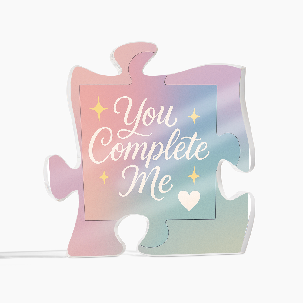 You Complete Me Puzzle Acrylic Plaque