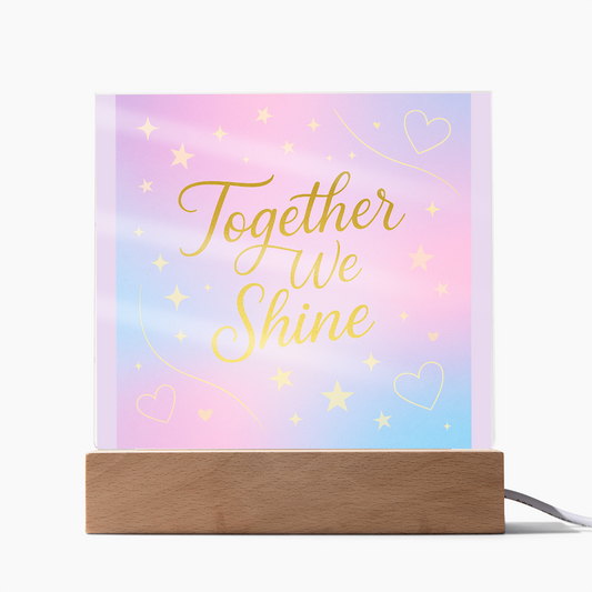 Together We Shine Square Acrylic Plaque