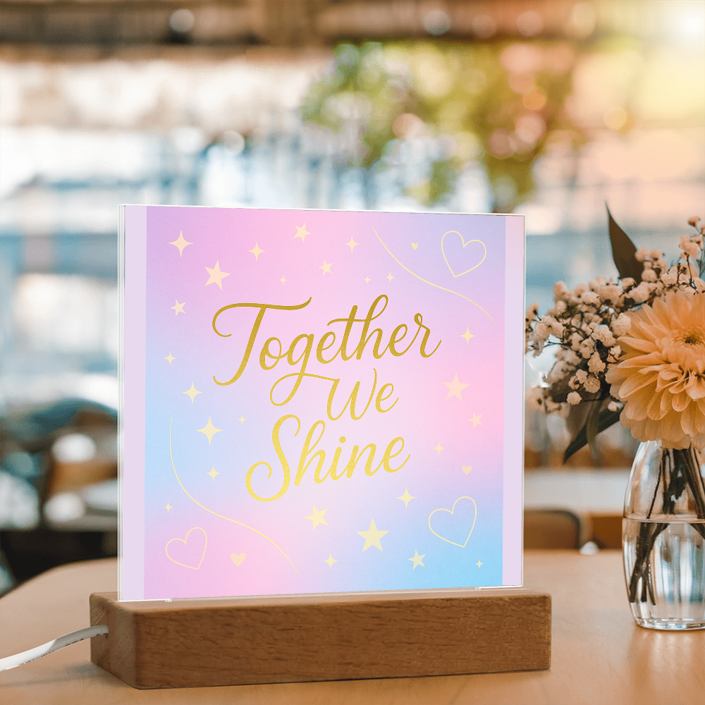 Together We Shine Square Acrylic Plaque
