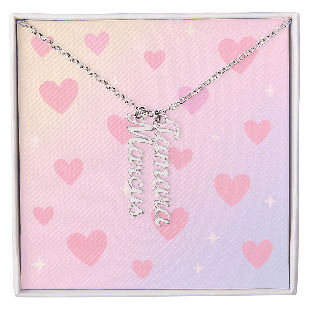 Personalised Multi Vertical Name Necklace