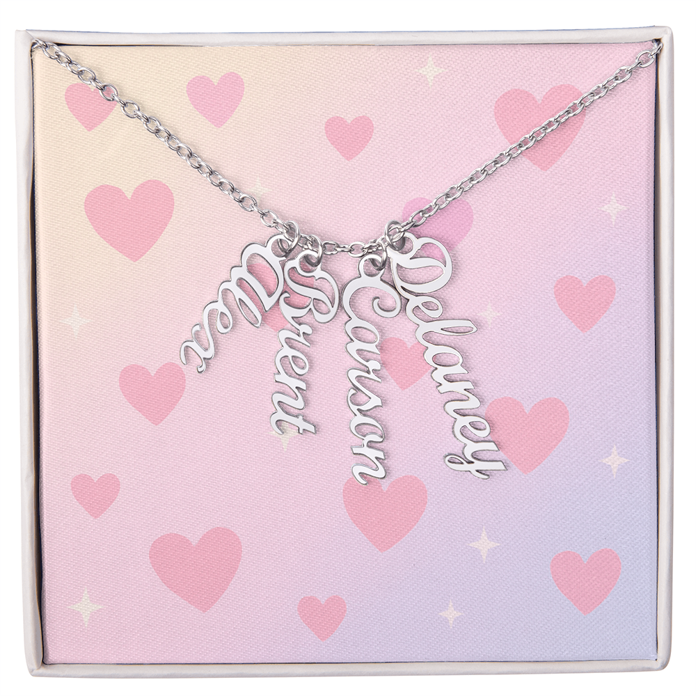 Personalised Multi Vertical Name Necklace