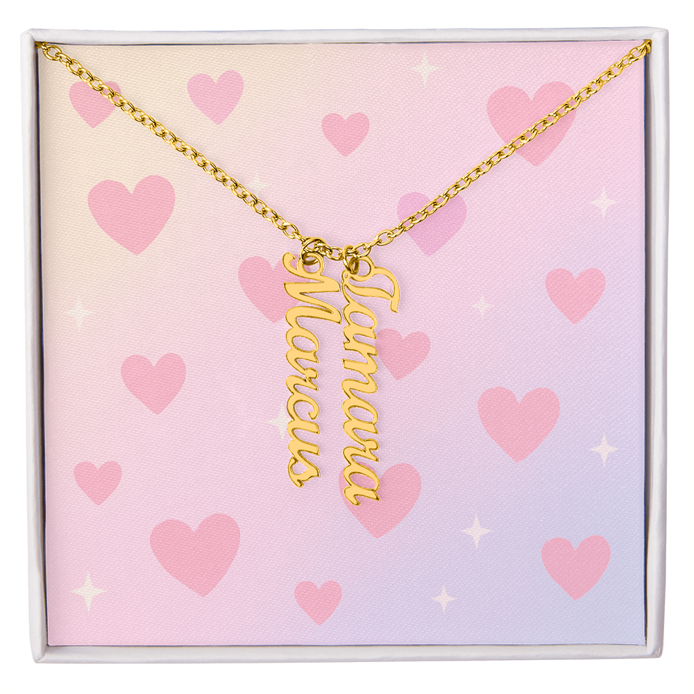 Personalised Multi Vertical Name Necklace