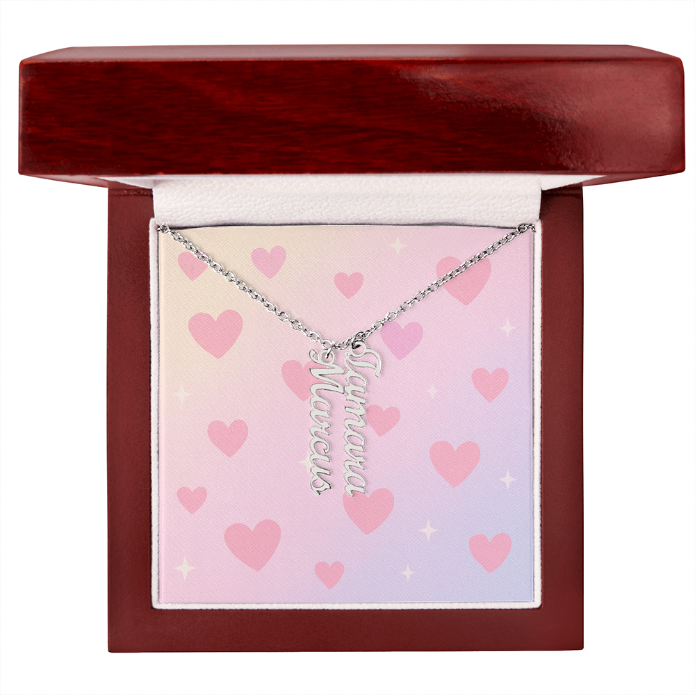 Personalised Multi Vertical Name Necklace