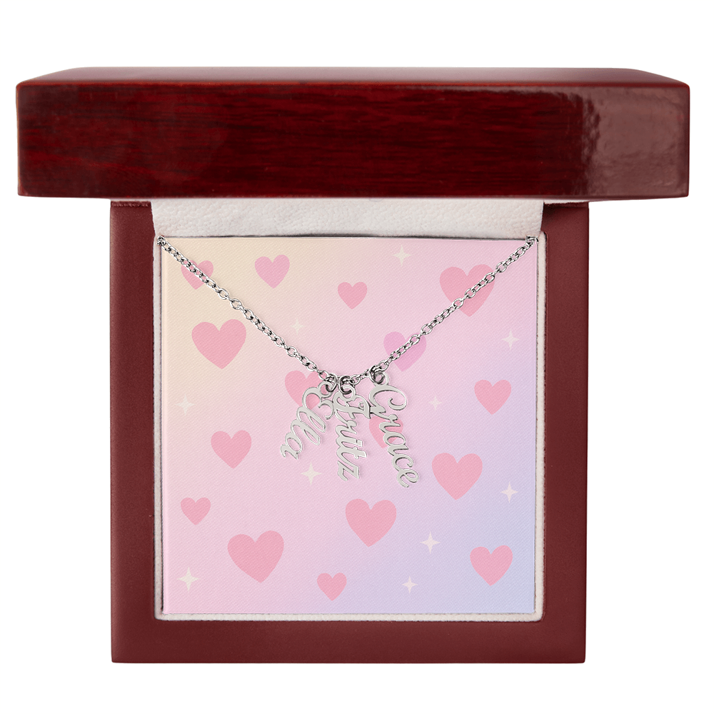 Personalised Multi Vertical Name Necklace