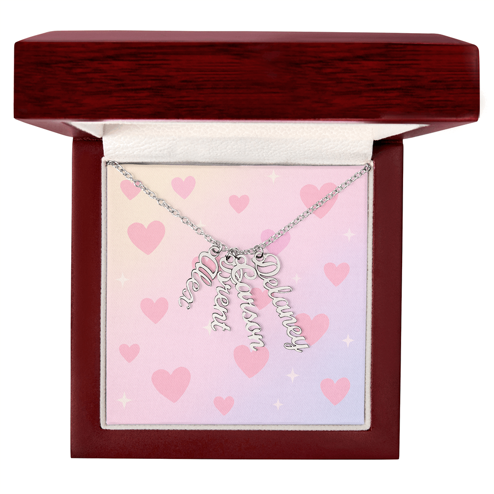 Personalised Multi Vertical Name Necklace